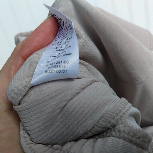 Athleta Brooklyn Textured Jogger Leopard Abalone Size 2 Taupe Ribbed Pants - Picture 13 of 13